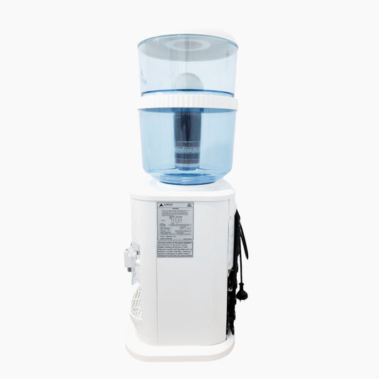 Aimex White Benchtop Hot and Cold-Water Dispenser with 8 Stage Filter Bottle - MDMAustralian