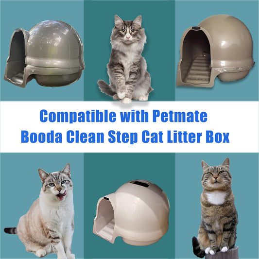 Carbon Filters Compatible with Petmate Booda Clean Step Cat Litter Box - Thickened and Durable Activated Charcoal Filters, Absorb Odors/Control Damp from Pets/Keep Home Fresh (6 Pack)