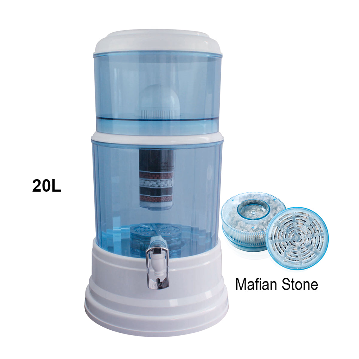 Aimex MDM Water Purifier 20L Dispenser + 8 Stage Water Filter + Free One White Filter - MDMAustralian