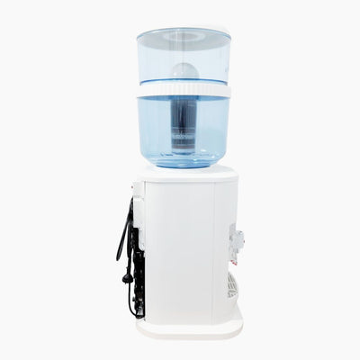 Aimex White Benchtop Hot and Cold-Water Dispenser with 8 Stage Filter Bottle - MDMAustralian