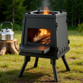 Grillz Fire Pit BBQ Portable Outdoor Fireplace Metal Camping Stove for Boiling Water, BBQ, Picnics - MDM Australian