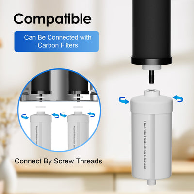 Aimex Gravity-fed Water Filtration System Stainless Steel 304 Fluoride Removal 8.5L