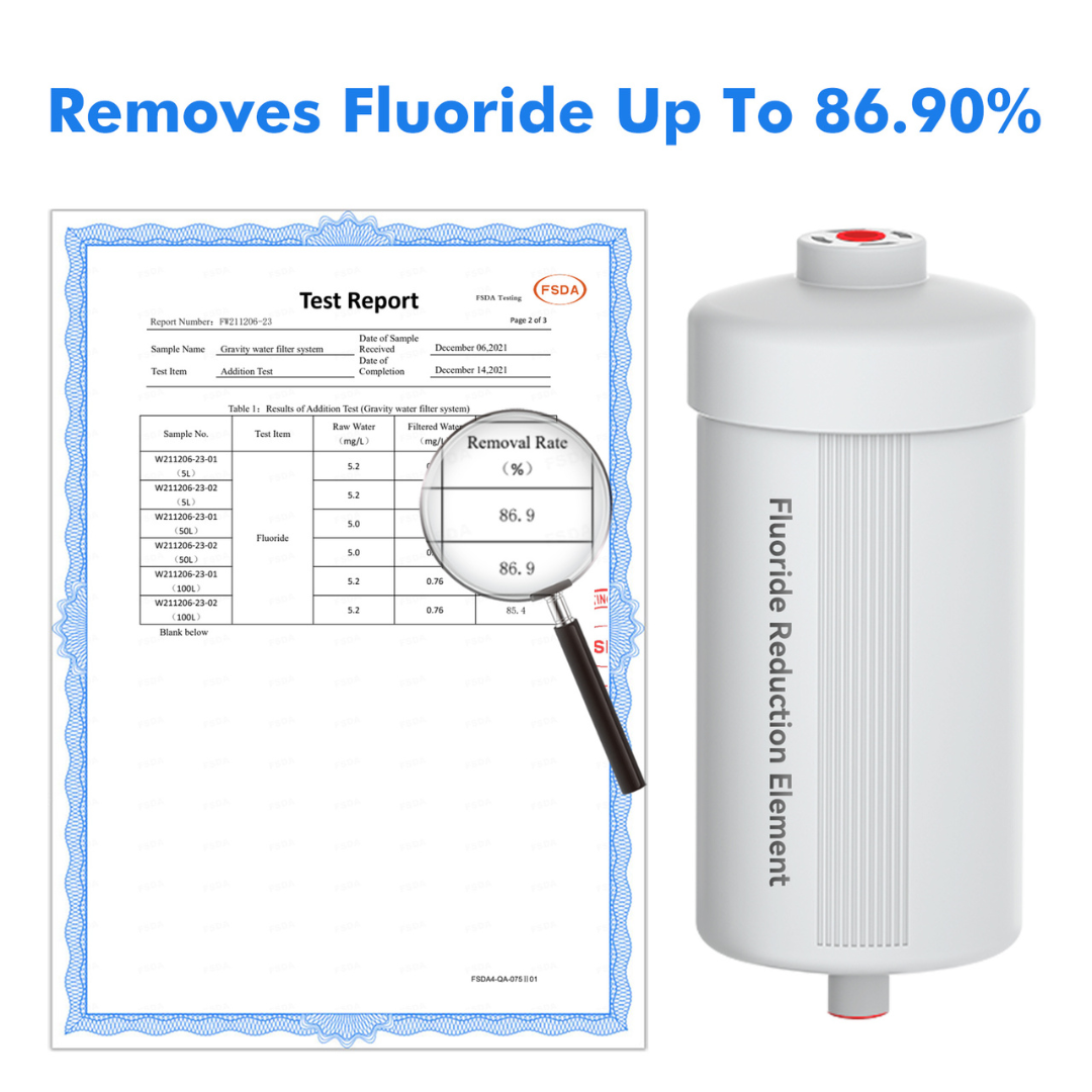 Aimex Gravity-fed Water Filtration System Stainless Steel 304 Fluoride Removal 8.5L