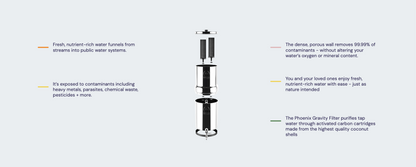 The Phoenix Gravity Water Filter Stainless Steel 304 -12L
