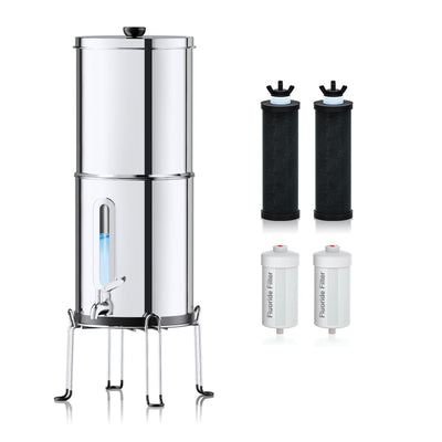 Aimex Gravity-fed Water Filtration System Stainless Steel 304 Fluoride Removal 8.5L