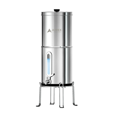 Aimex Gravity-fed Water Filtration System Stainless Steel 304 Fluoride Removal 8.5L