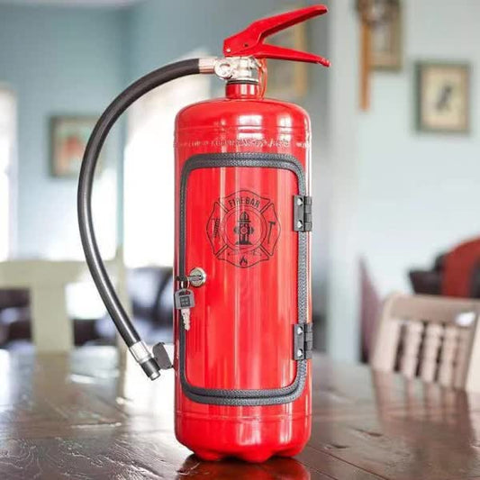 Metal Wine Storage Box Creative Fire Extinguisher Design Wall Decoration Men Gift