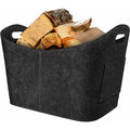 Firewood Basket, Felt Log Basket, Foldable Felt Log Basket, Fireplace Wood Bag For Wood, Newspapers - MDM Australian