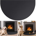 Fireplace Mat - 61 x 106 cm - Semi-circular spark protection plate - Fiberglass - 2-layer fire retardant - MDM Australian