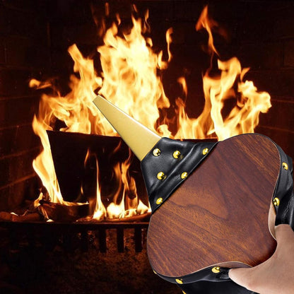 17" x 7.5" Fireplace Wood Bellows Fireplace Bellows Outdoors Barbeque Grill Chimney Hand Bellow Wood Bellows