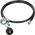 3.5 Feet Universal Gas Grill Regulator and Hose with Gauge, Replacement for Patio Heater, Weber, Charbroil - MDM Australian
