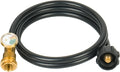 5FT Propane Extension Hose with Gauge, Propane Tank Extension Hose for RV, Gas Grill, Stove, Heater, Fire - MDM Australian