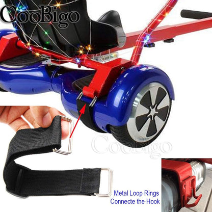 2 Pack Hoverboard Seat Attachment Straps, HoverKart Replacement Straps Adjustable with Tri-Glide Buckle Polypropylene PP Webbing Adjustment Strap Width 1-1/2"