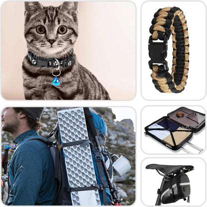 CooBigo 100 Pack 3/8 Inch Curved Contoured Paracord Bracelet Clips Plastic Quick Side Release Buckles for Paracord Bracelets Clasps Masks Dog Collar Straps Accessories