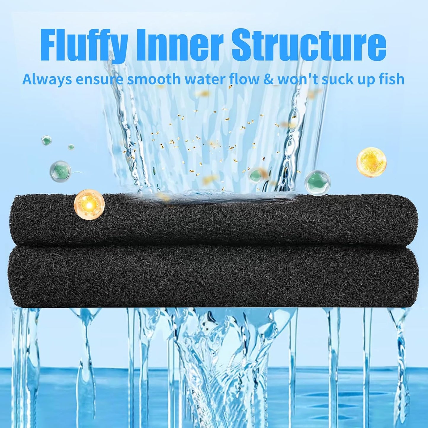 Aquarium Activated Carbon Filter Media Pad for Fish Tank Pond Canister Filter (10.5" x 18")