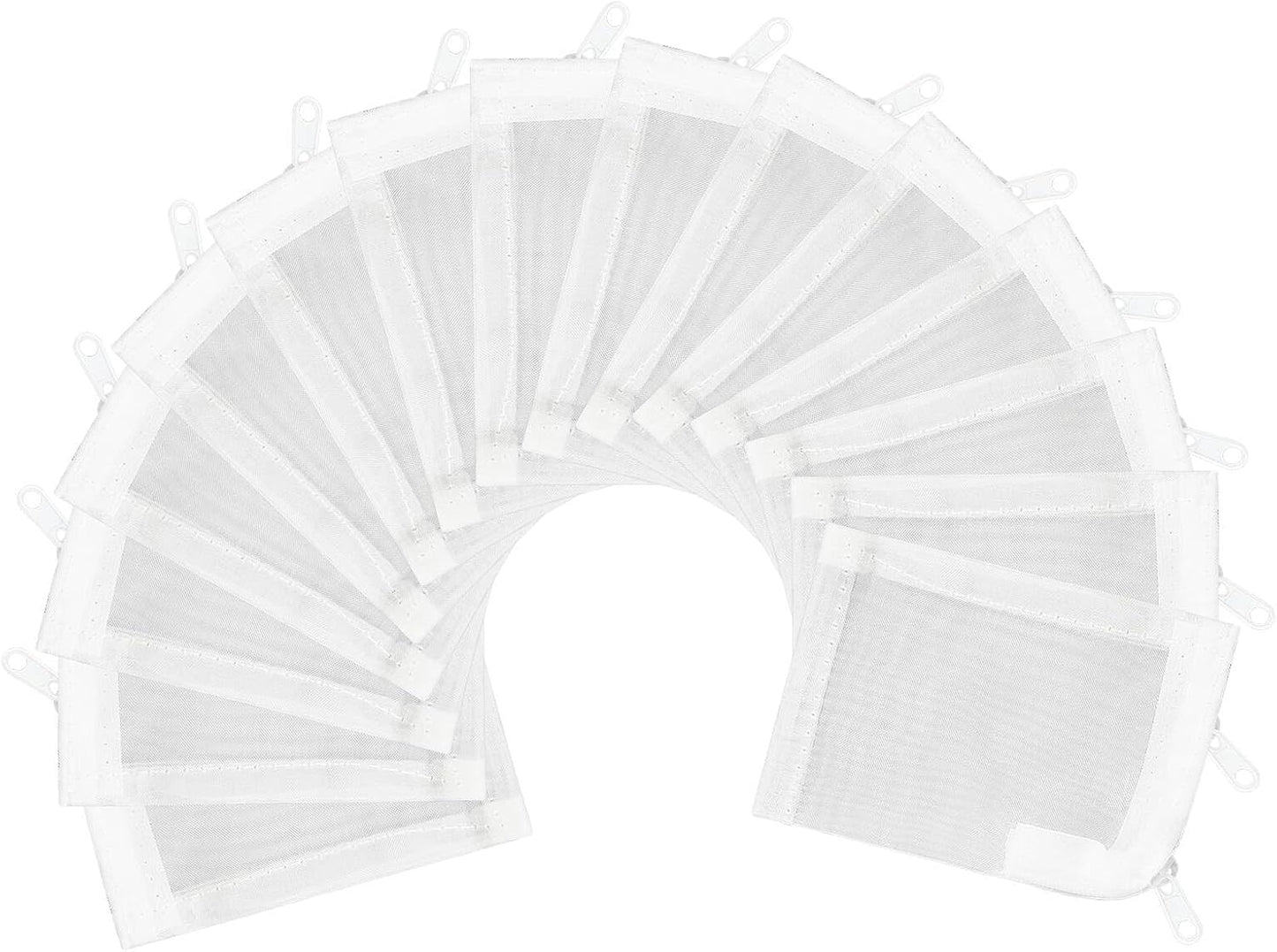 Aquarium Filter Media Bags 15pcs Fish Tank Extra Fine 100 Micron Mesh Bags with Plastic Zipper for Activated Carbon (3" x 4")
