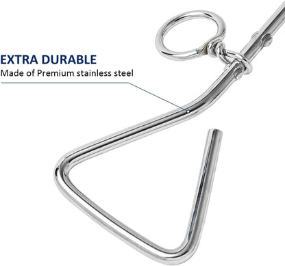Dog Tie-Out Stake, Durable Silver Spiral Anchorstake, Secure Outdoor Tethering for All Cable Leash Chain, Camping Yard, Rt-Resistant, Easy Installation, Medium, 16 Inch