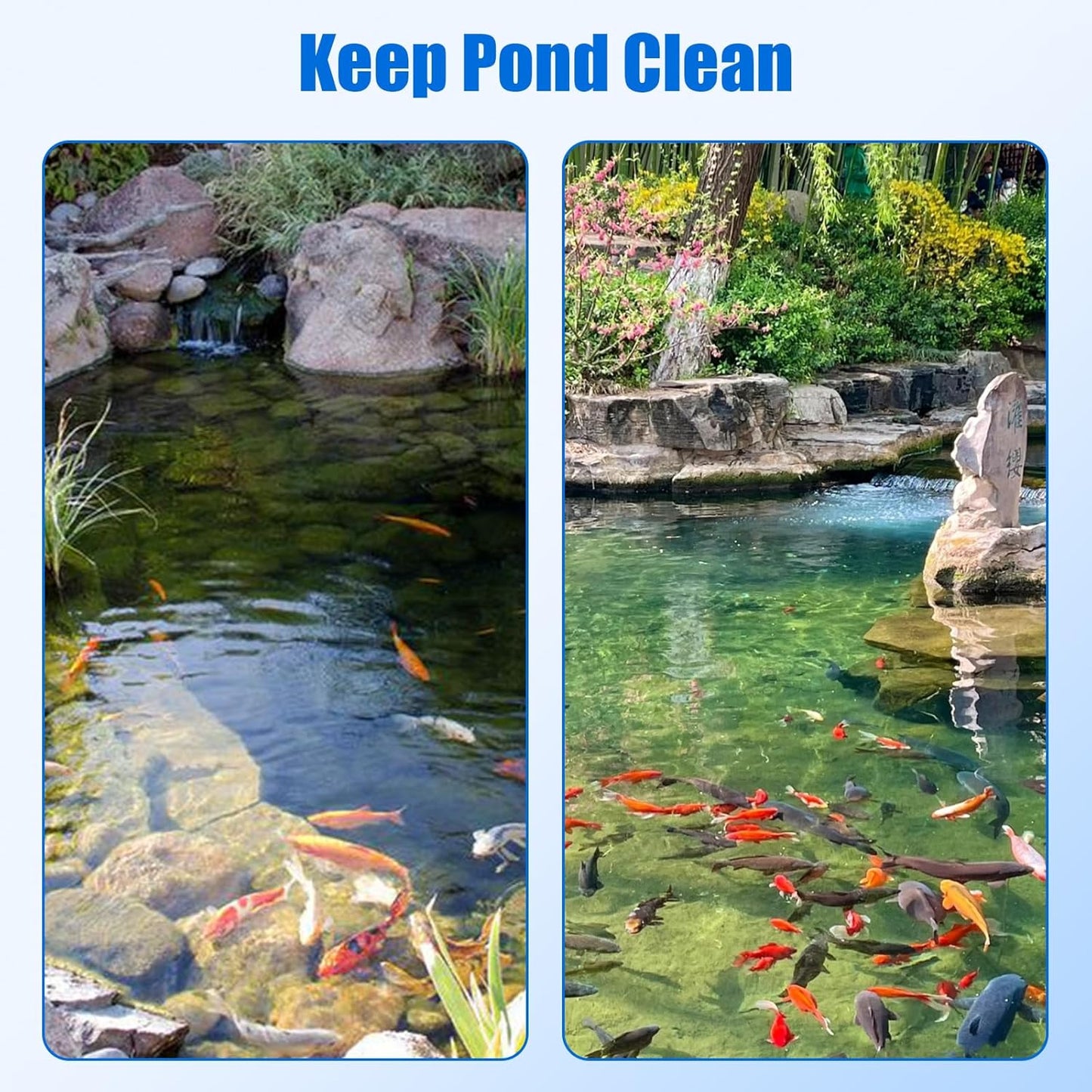 Replacement Pond Filter Sponge Compatible with Anbull/VIVOHOME 950/1370GPH Pond Filter Pump (4pcs)