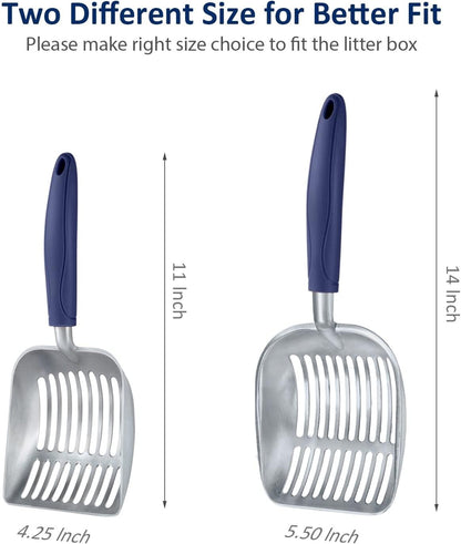 Dual Size Cat Litter Scooper Combo Set for Easy Cleanup