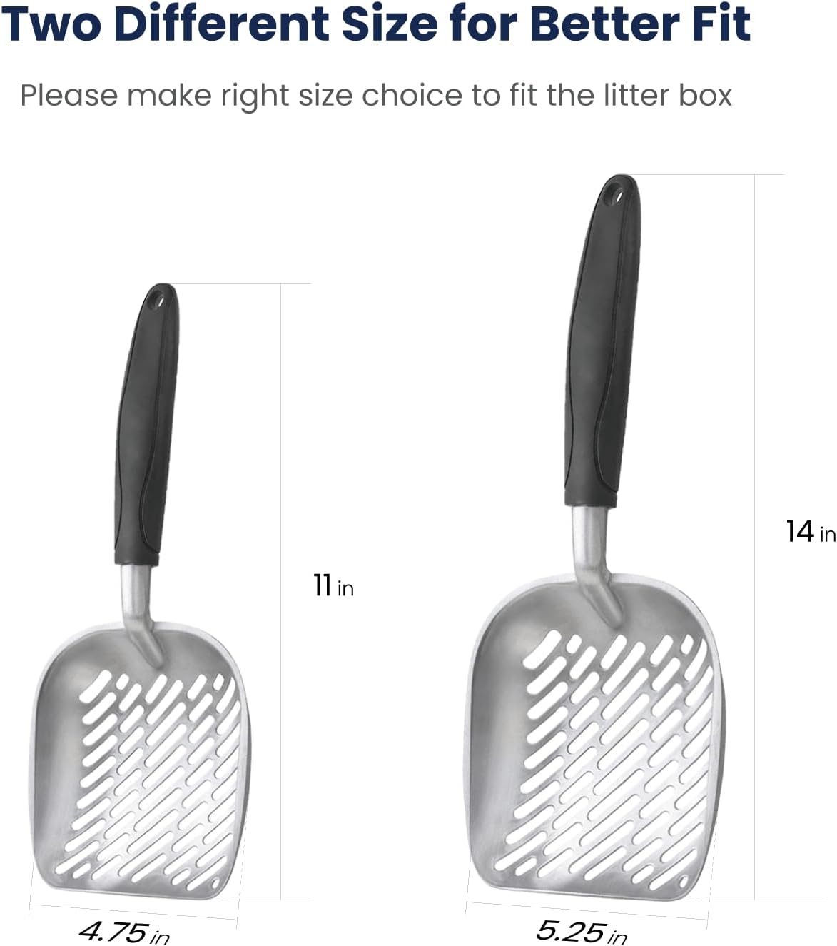 Dual Size Cat Litter Scooper Combo Set for Easy Cleanup