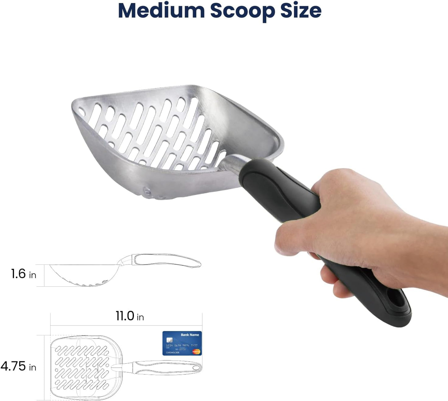 Dual Size Cat Litter Scooper Combo Set for Easy Cleanup
