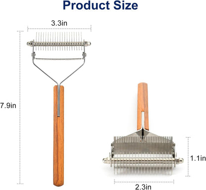 Dog Tie-Out Stake and 2-in-1 Shedding Grooming Tool