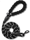 5 FT Strong Dog Leash with Comfortable Foam Handle and Highly Reflective Threads with Metal Clasp and Rubber - MDM Australian