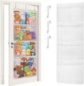Stuffed Animal Storage, Over the Door Organizer with 5 Expandable Mesh Pockets, Breathable Oxford Fabric - MDM Australian