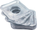 Gas Burner Liners (50 Pack) 8.5" Disposable Aluminium Foil Square Stove Covers - Range Protector to Catch - MDM Australian