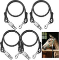 4 Pack Bungee Cross Ties Set Horse Trailer Tie Straps Bulk Cords with Snaps for Accessories, 36 Inch Long - MDM Australian