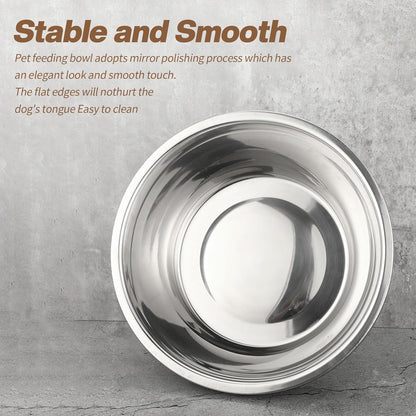 10 Pcs 8 Cup Metal Dog Bowls Stainless Steel Thickened Food Bowls Travel Kennel Food and Water Dish for Medium Large Size Dogs Cats, 64 Oz, Dishwasher Safe