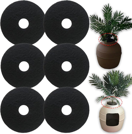 Cat Litter Box Replacement Carbon Charcoal Filters Compatible with Hidden Cat Litter Box（ 6PCS ） - Activated Carbon Charcoal Filters for Cat Litter Box, Absorbing Odor, Keep Home Fresh