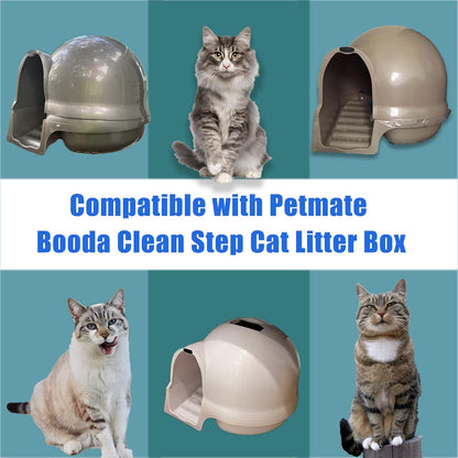 Carbon Filters Compatible with Petmate Booda Clean Step Cat Litter Box - Thickened and Durable Activated Charcoal Filters, Absorb Odors/Control Damp from Pets/Keep Home Fresh (6 Pack)