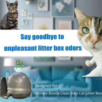 Carbon Filters Compatible with Petmate Booda Clean Step Cat Litter Box - Thickened and Durable Activated Charcoal Filters, Absorb Odors/Control Damp from Pets/Keep Home Fresh (6 Pack)