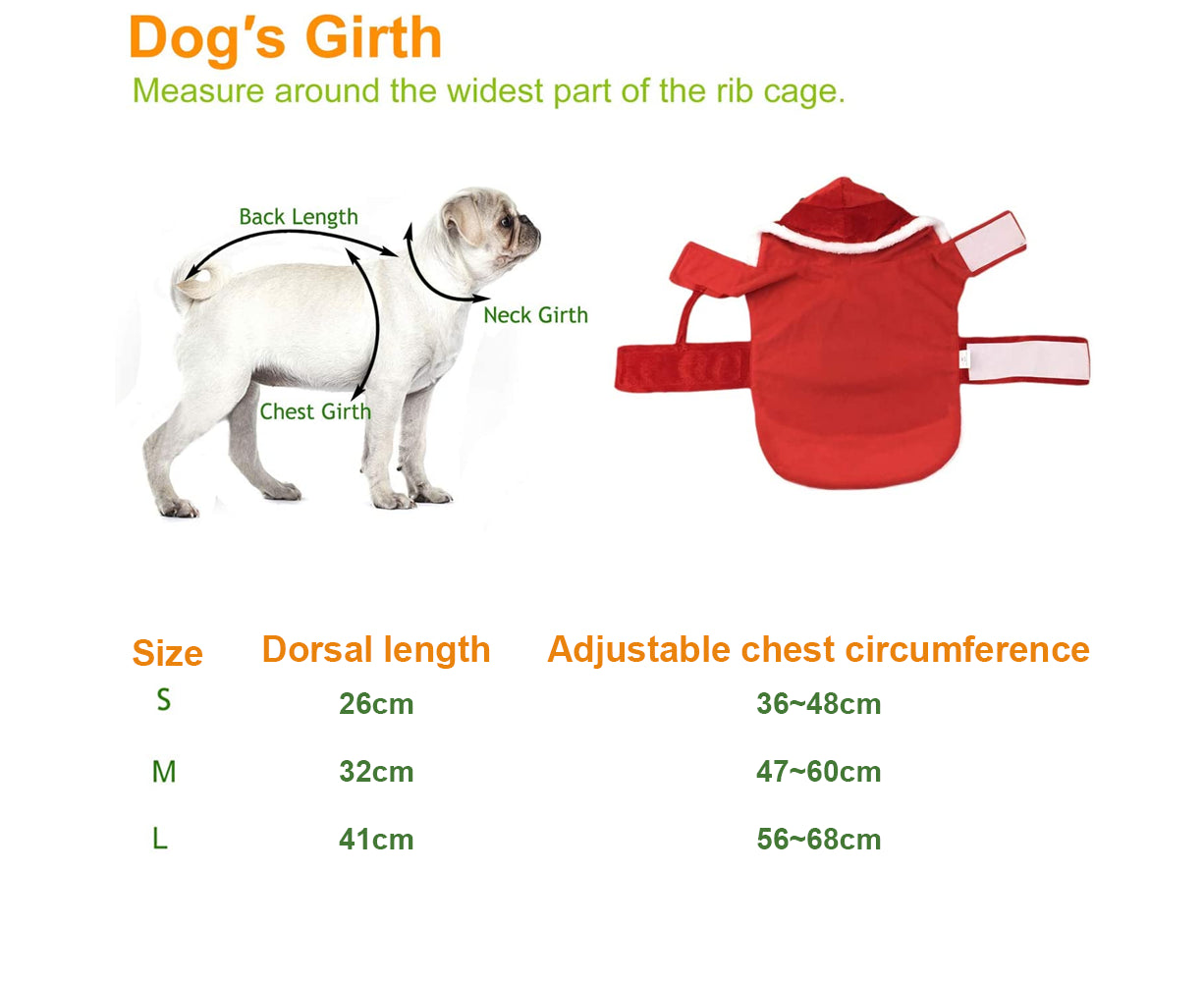 Santa Dog Costume Christmas Pet Clothes Santa Claus Riding Pet Costumes Party Dressing Up Dogs Cats Outfit For Small Medium Dogs Cats