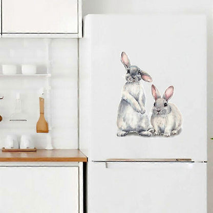 30*40cm Typography Wall Sticker Two Cute Rabbits babies Room