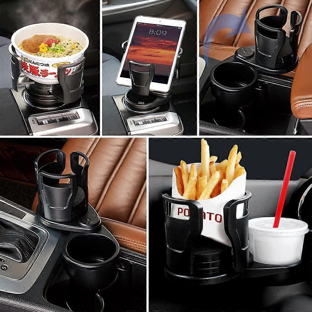 2-in-1 Car Cup Holder Expander - Adjustable Multifunctional Organizer for Travel Use