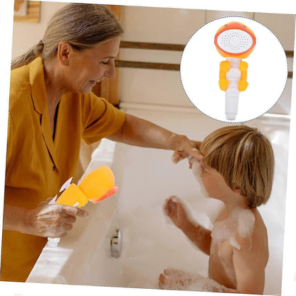 Cartoon Handheld Shower Head, White Animal Bath Spray for Babies
