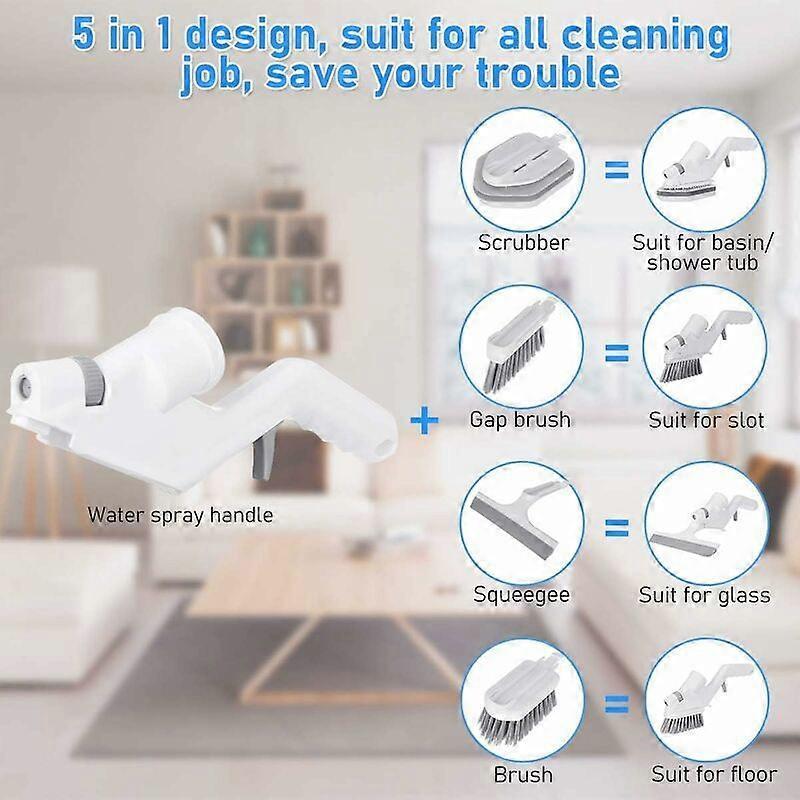 3-in-1 Floor & Glass Squeegee Brush, Bathroom Shower Cleaner with Heads
