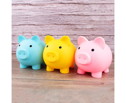 Christmas Cartoon Pig Shaped Money Saving Box Bank Coins Storage Case Home Decor-Yellow L