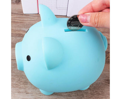 Christmas Cartoon Pig Shaped Money Saving Box Bank Coins Storage Case Home Decor-Yellow L
