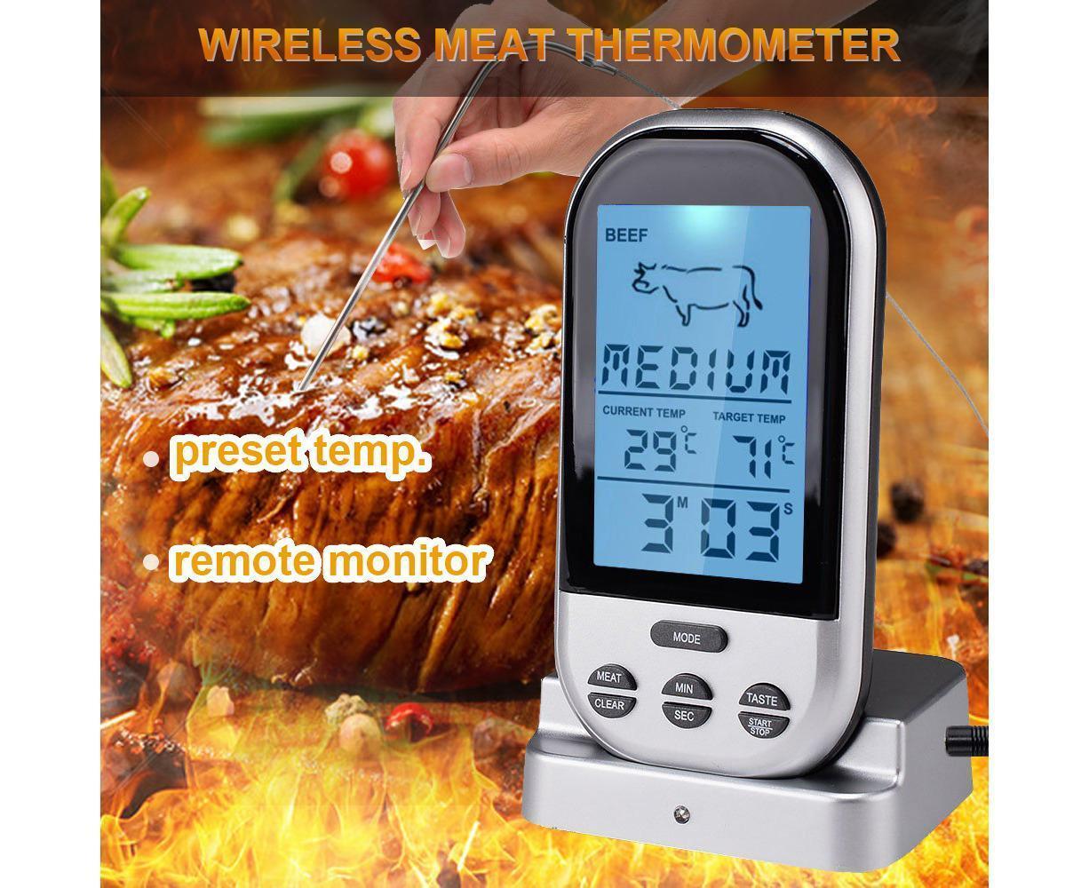Digital Meat Thermometer - Wireless Remote - Waterproof
