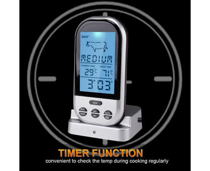 Digital Meat Thermometer - Wireless Remote - Waterproof
