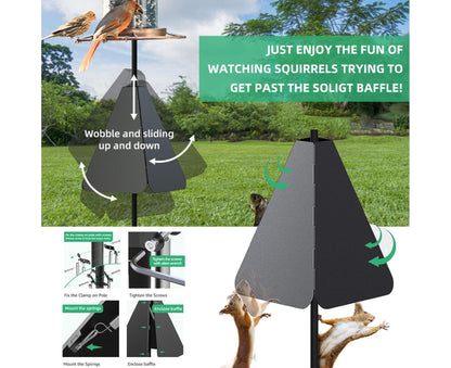 Squirrel Baffle Smooth Surface Bird Feeder Guard - A