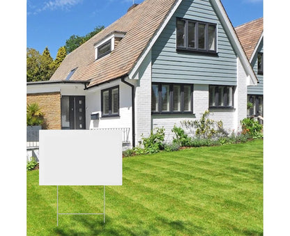 4Pcs Blank Yard Signs with H Stakes - 4pcs