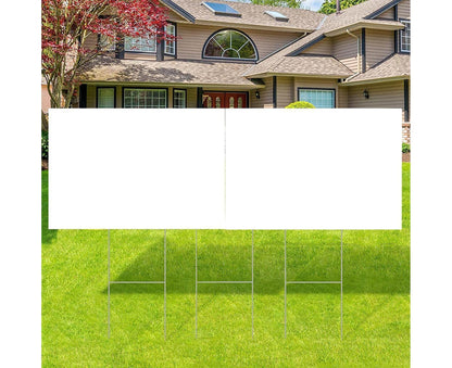 4Pcs Blank Yard Signs with H Stakes - 4pcs
