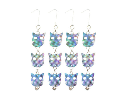 4Pcs Owl Bird Repellent Reflective Discs - 4pcs
