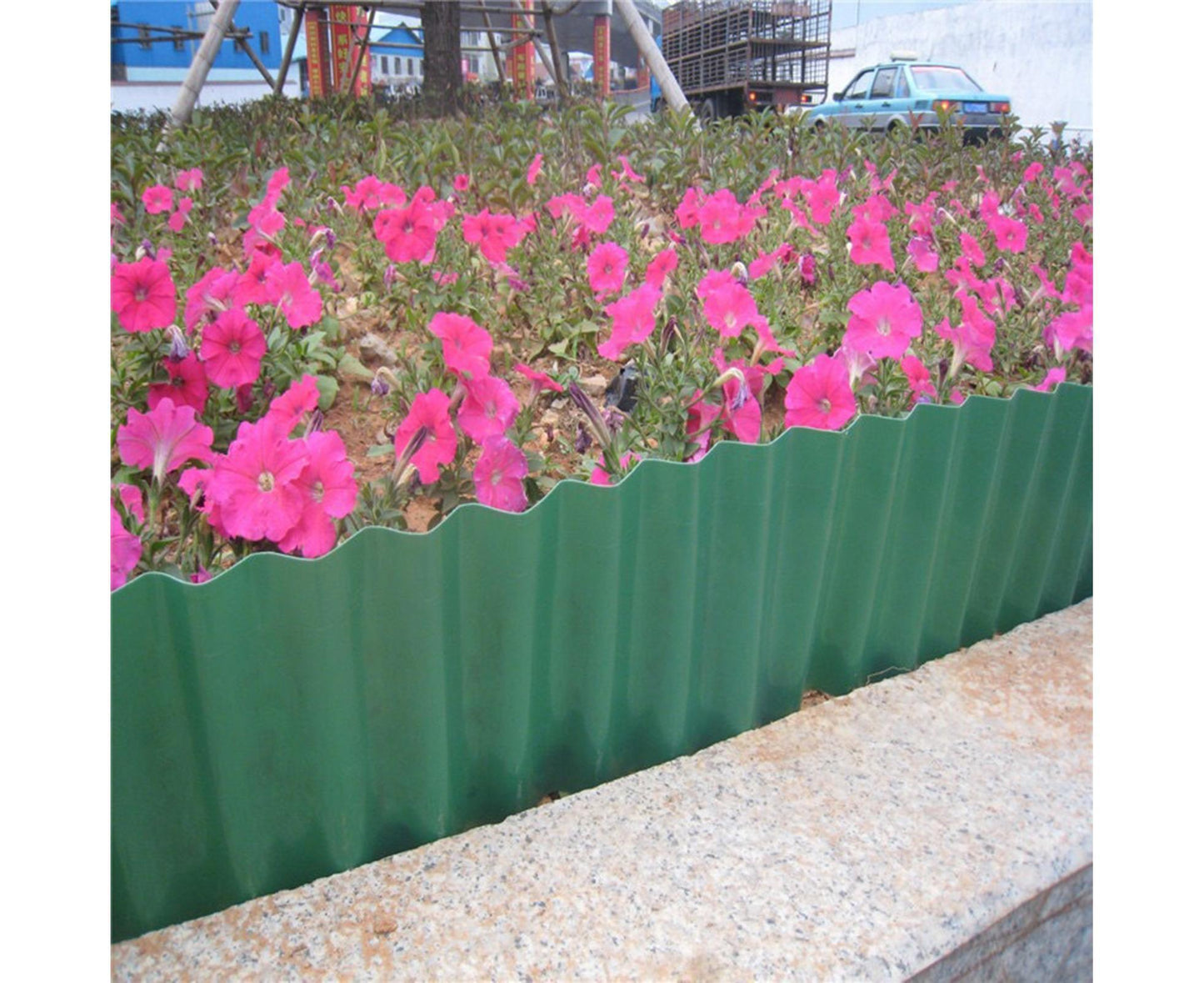 Garden Fence Wavy Design Edging Border - 10cm