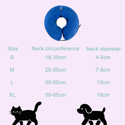 Inflatable Dog Cone Collar Alternative, Soft Dog Cone for Small Medium Large Dogs and Cats, Neck Recovery ECollar After Surgery,M