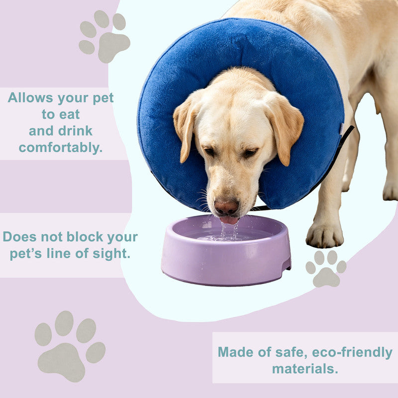 Inflatable Dog Cone Collar Alternative, Soft Dog Cone for Small Medium Large Dogs and Cats, Neck Recovery ECollar After Surgery,S